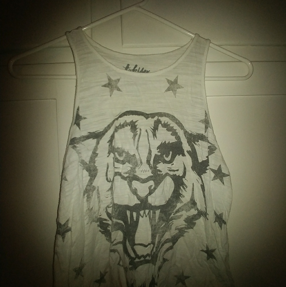 White tiger tank top